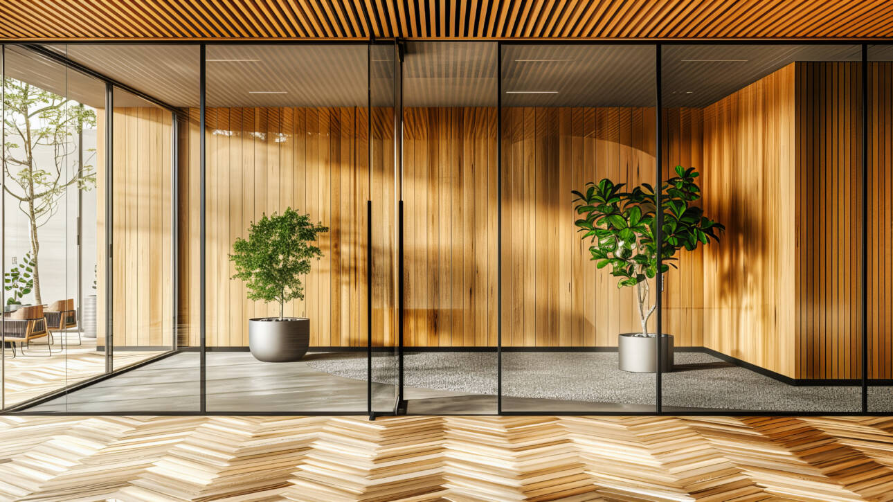 Modern Office Space with Contemporary Design, Empty and Bright with Stylish Furniture, Ideal for Creative Business Environments