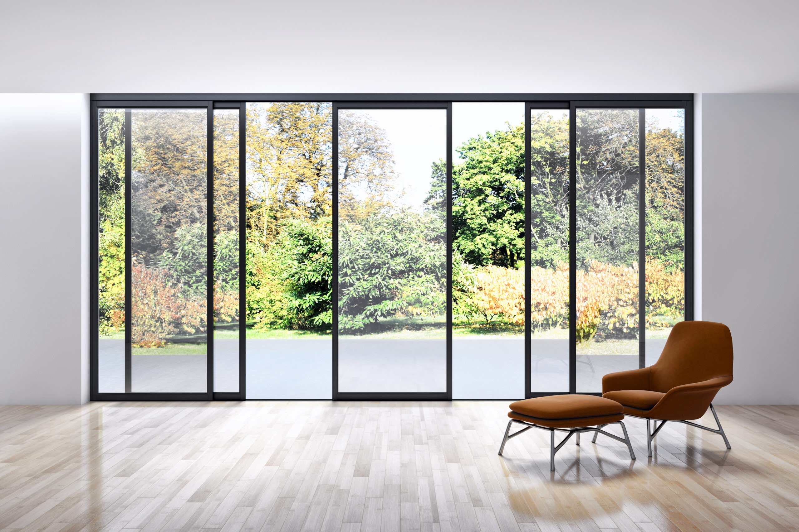 Modern bright interiors apartment 3D rendering illustration